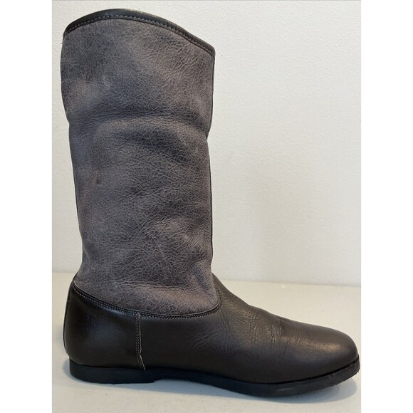 Women’s Patricia Green Collection Made In Spain Leather Gray Brown Boots Size 7 - Picture 6 of 16